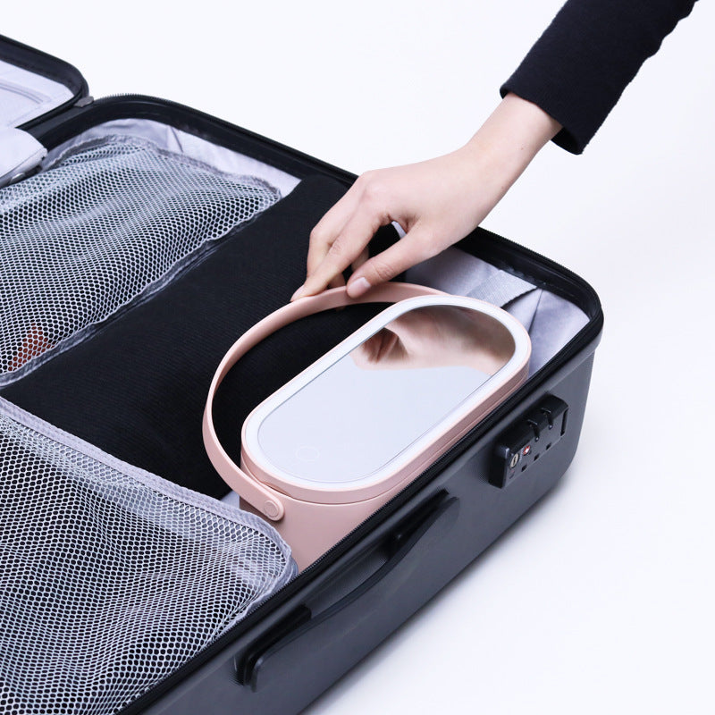 Creative Mini Portable Make-Up Box Led Rechargeable Make-Up Mirror Night Light Travel Make-Up Desktop Make-Up Mirror Creative Mini Portable Make-Up Box Led Rechargeable Make-Up Mirror Night Light Travel Make-Up Desktop Make-Up Mirror